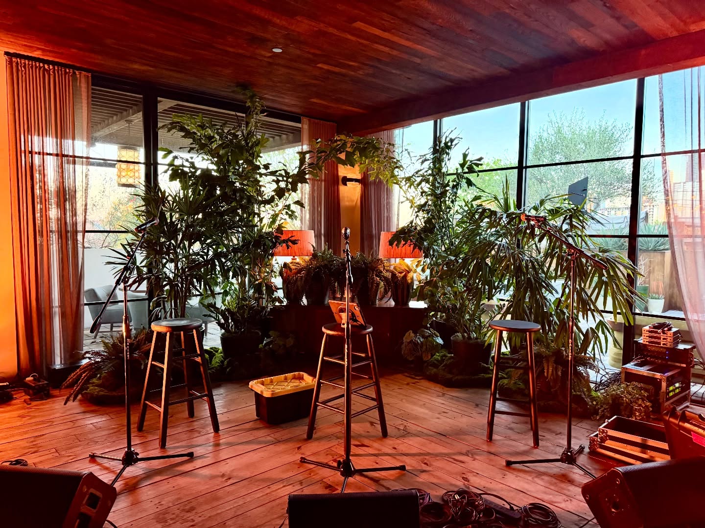 A terrace lounge activation produced by Merida.B in Austin, Texas